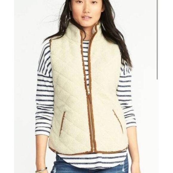 Old Navy Quilted Sherpa Vest XXL - Picture 1 of 6